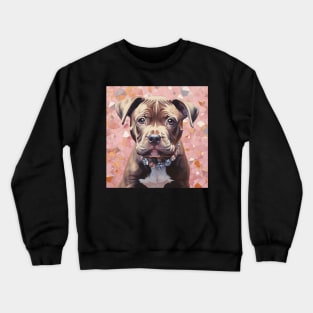 Staffy puppy art Crewneck Sweatshirt